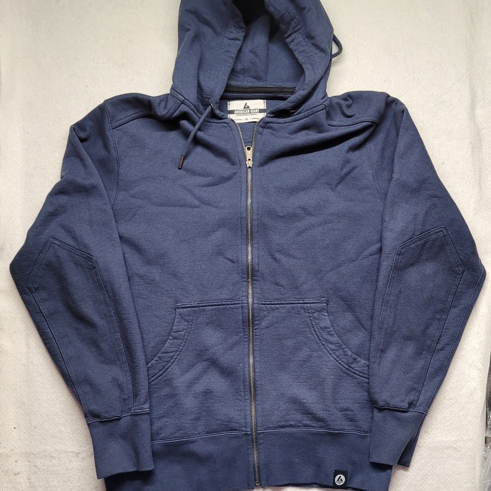 COPY - AMERICAN GIANT "made in USA" 100% thick cotton  FULL ZIP HOODIE JACKET